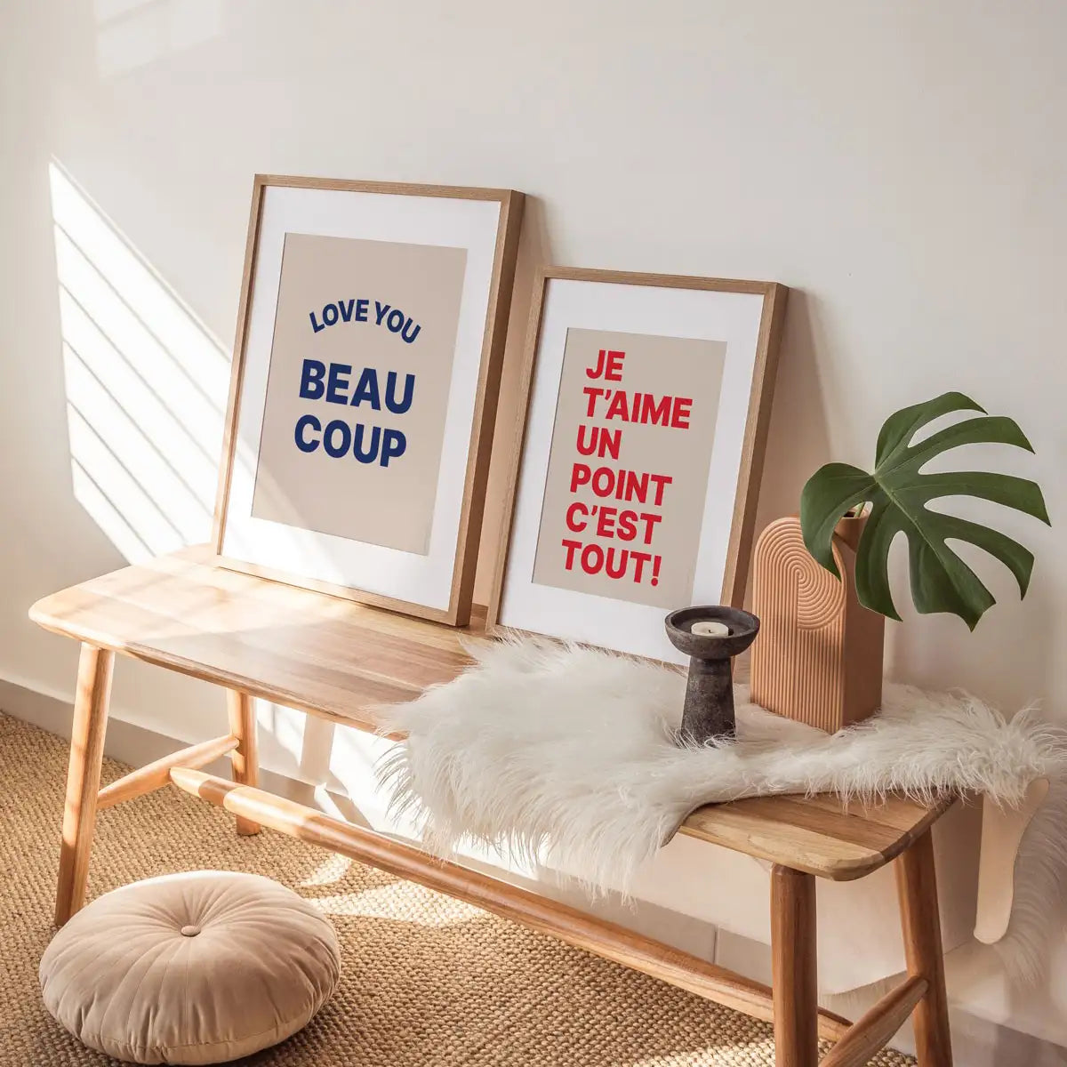 Affiche Love You Beaucoup 50 × 70 cm – Papier and Co