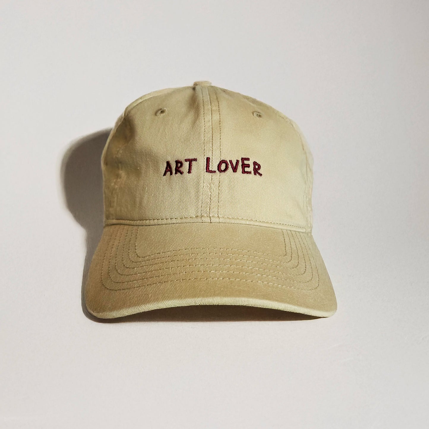 Beige Embroidered Cap Art Lover – The Embroidered Cap