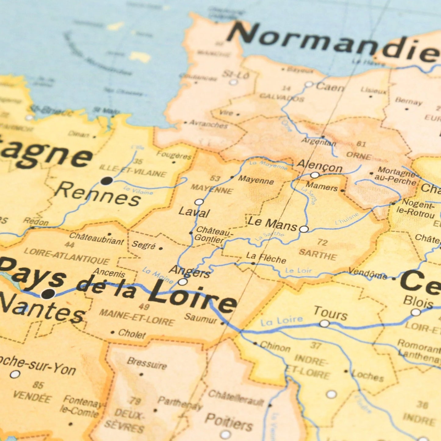 Détails du nord de la France sur la carte de France Pappus Editions