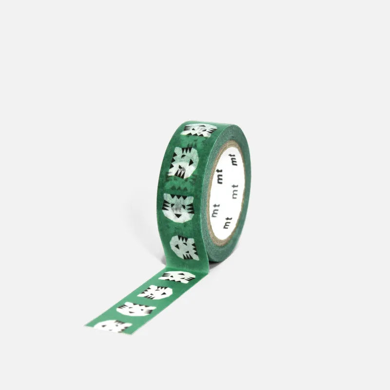 Rouleau de masking tape vert de la marque Papier Tigre idéal pour journaling