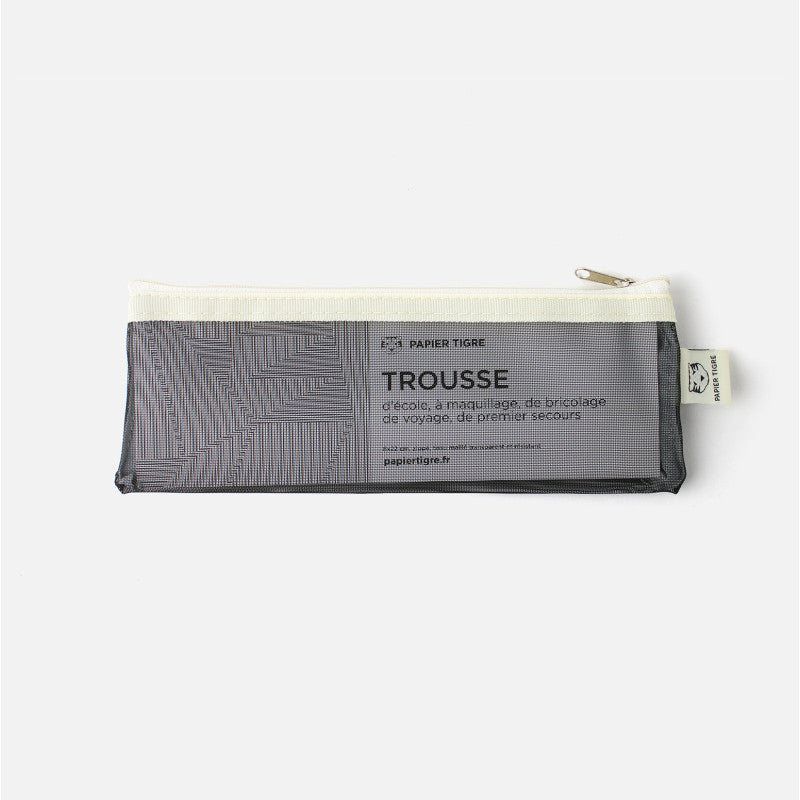 Tiger Paper Mesh Pencil Case – Small multi-purpose pencil case 8x22 cm
