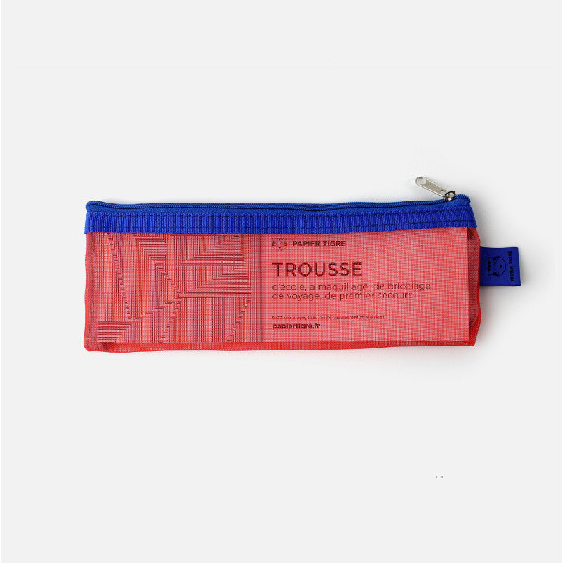 Tiger Paper Mesh Pencil Case – Small multi-purpose pencil case 8x22 cm