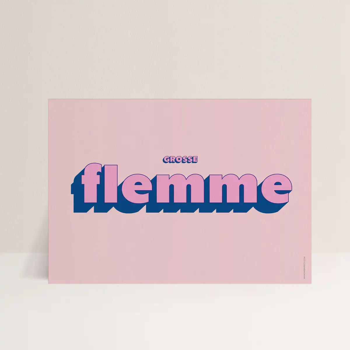 Affiche Grosse Flemme 50x70cm de Papier and Co