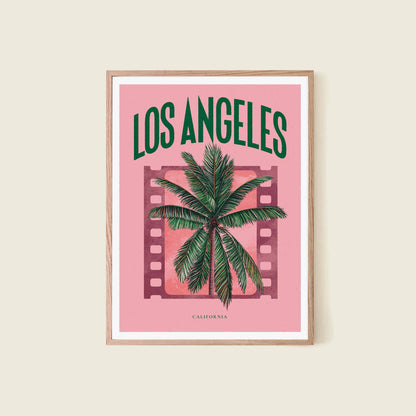 Affiche “Los Angeles” par Dear Bill – Coucher de Soleil sur la Cité des Anges