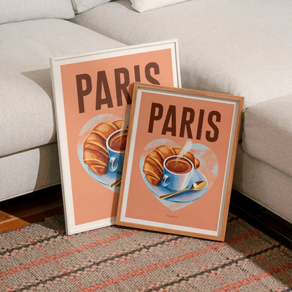 Affiche design Paris en 30x40cm par Studio Dear Bill encadrée