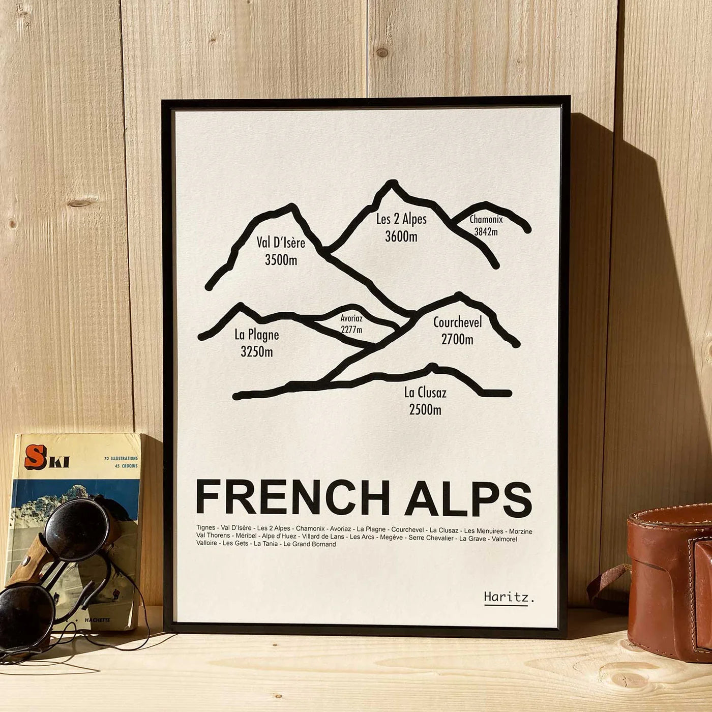Affiche decorative French Alps Studio Haritz 30x40cm