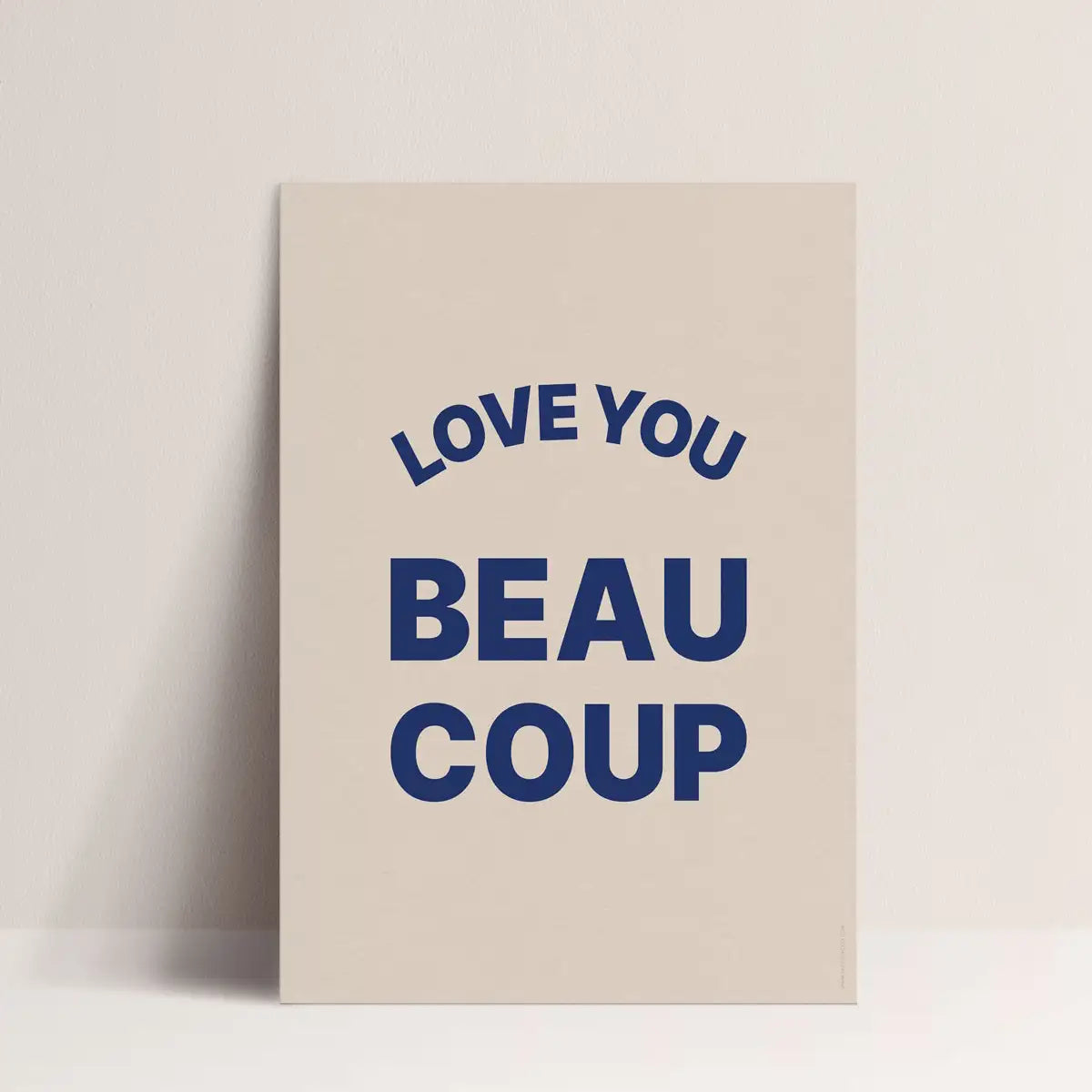 Affiche Love You Beaucoup 50 × 70 cm – Papier and Co
