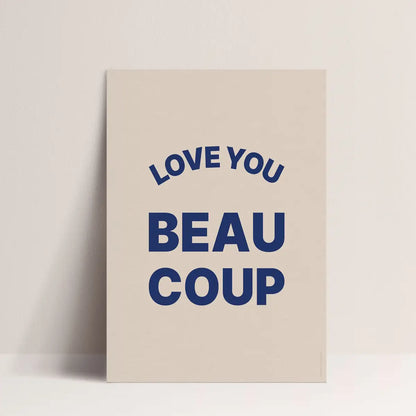 Affiche Love You Beaucoup 50 × 70 cm – Papier and Co