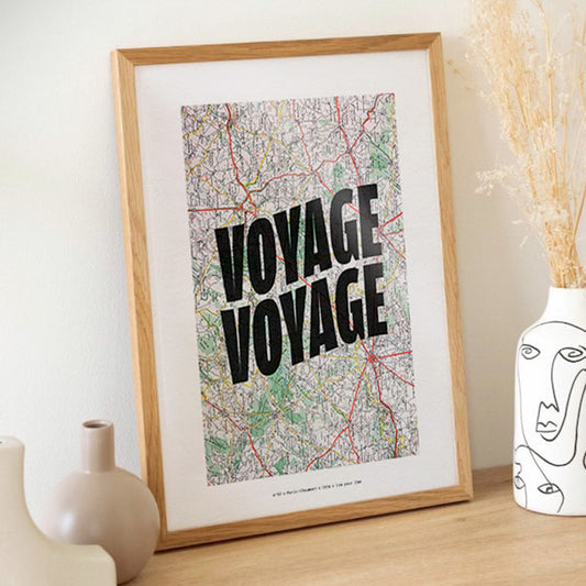 Affiche encadrée Voyage Voyage par Studio Topo