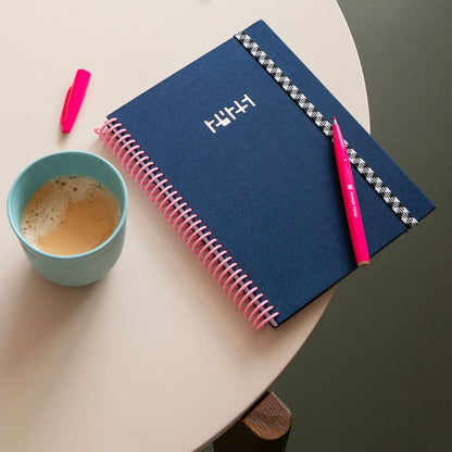 Agenda made in France Navy Blue couverture tissée Papier Tigre