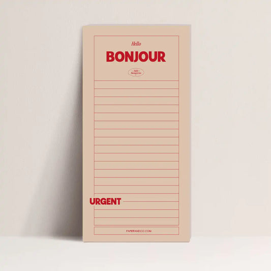 Bloc notes Bonjour de Papier and Co pour vos notes du quotidien