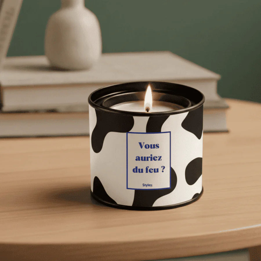 Bougie à message "Vous auriez du feu" par Styley