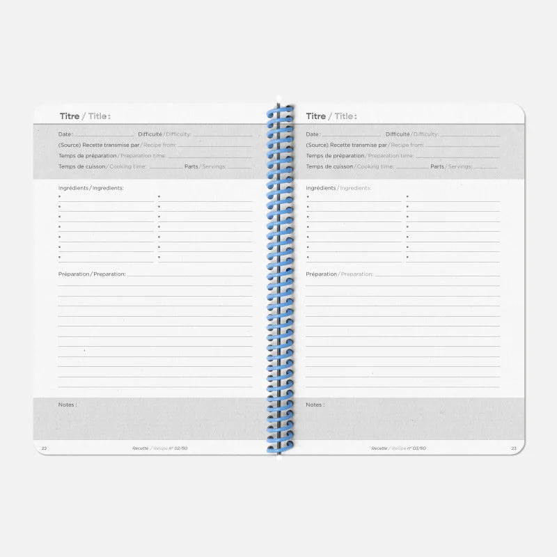 Carnet de recettes A5 Papier Tigre – fabriqué en France