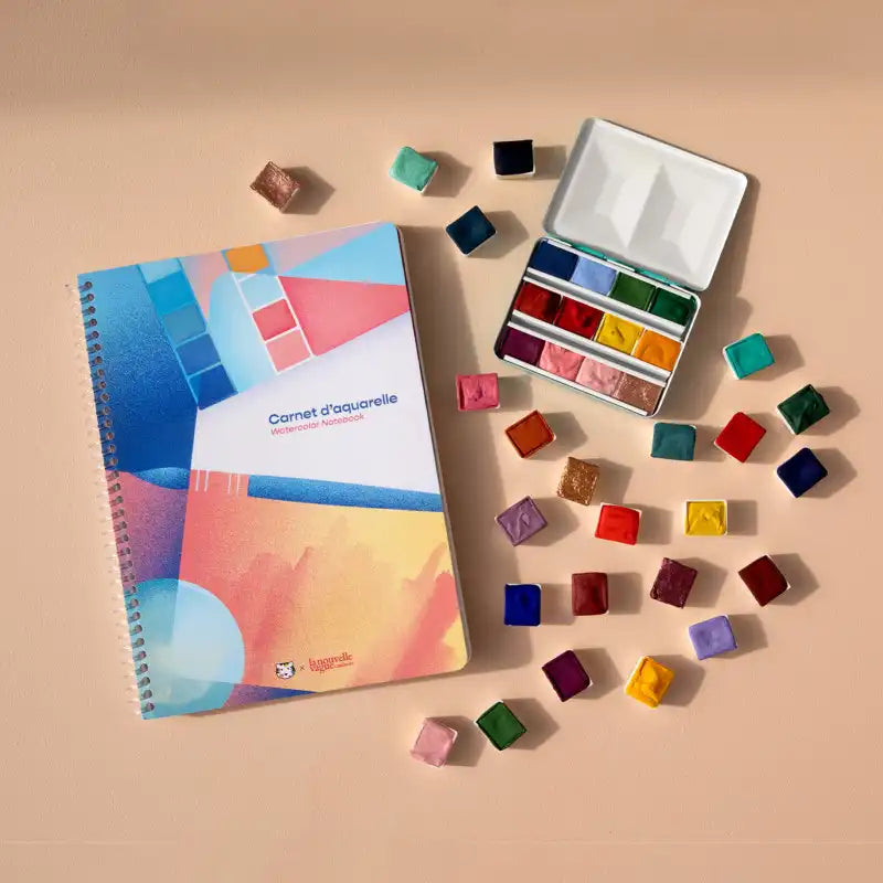 Carnet pour faire de l'aquarelle de chez Papier Tigre fabriqué en France