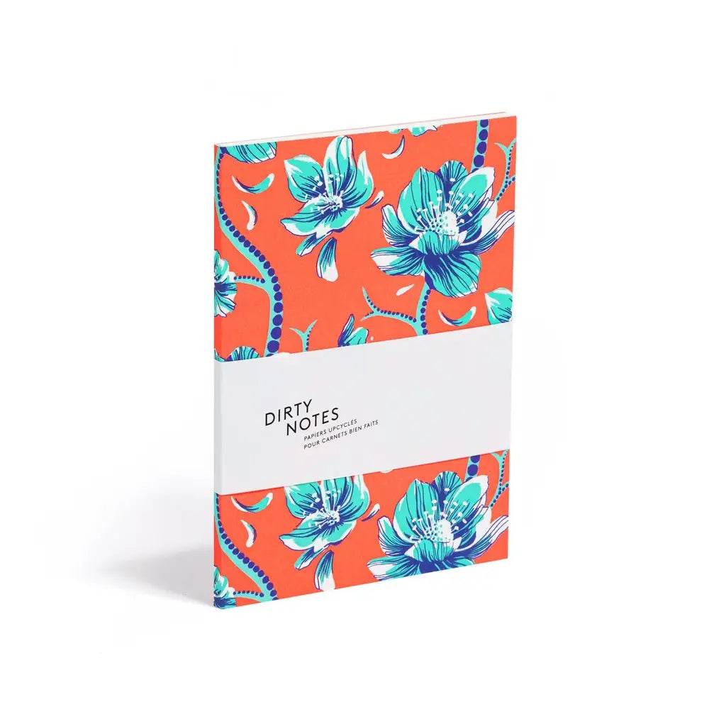 Carnet de notes recyclé flower red de Dirty Notes