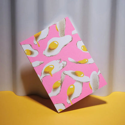 Couverture du carnet de note Egg Pink de la marque de papeterie créative recyclée Dirty Notes