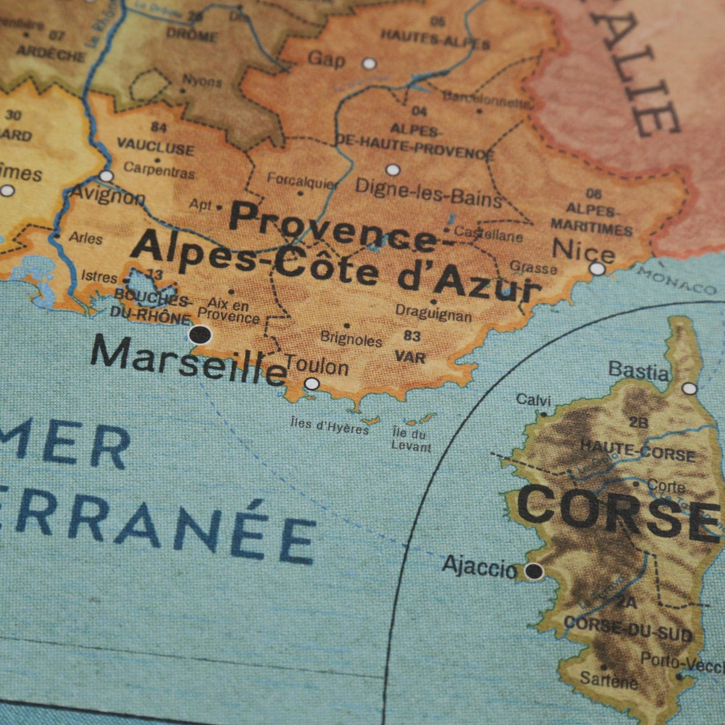 Détails de la carte de France imprimée en France de Pappus Edition