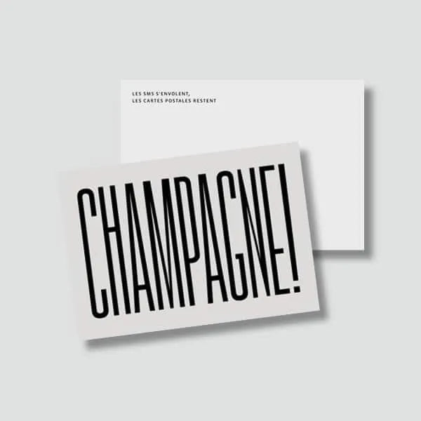 Carte de Voeux pour Mariage "Champagne!" par Studio Bulma