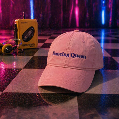 Pink Dancing Queen cap – purple embroidery