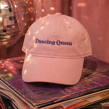 Pink Dancing Queen cap – purple embroidery
