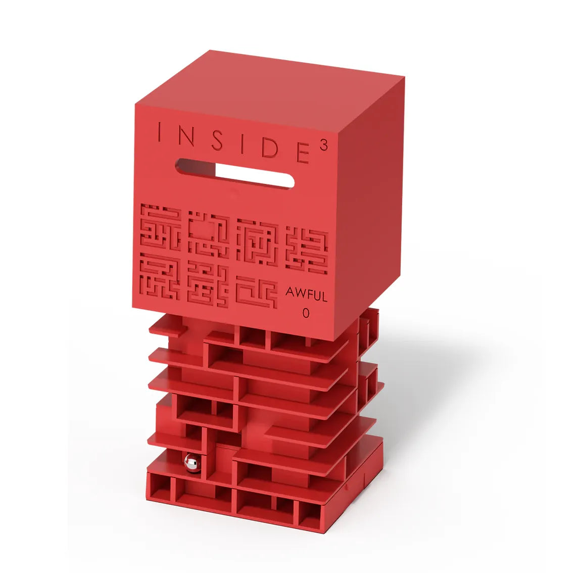 Intérieur du casse-tête fabriqué en France Inside3 Serie 0 Awful rouge