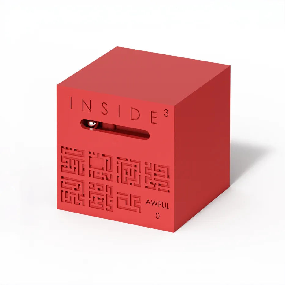 Cube casse tête 3D Indise3 Serie 0 Awful rouge