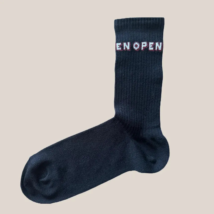 Chaussettes mi haute noires hommes OPEN par Chaton Gonflable