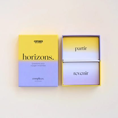 Horizons – jeu de cartes conversationnel sur le voyage