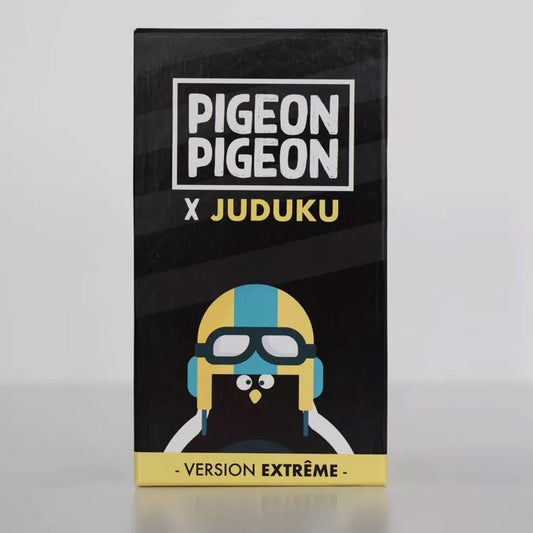 Boîte du jeu de carte Pigeon Pigeon collaboration de Juduku et de Pop Games