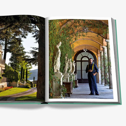 Intérieur de cours de villa dans la région du lac de Côme dans le livre de photo Lake Como Idyll d'Assouline