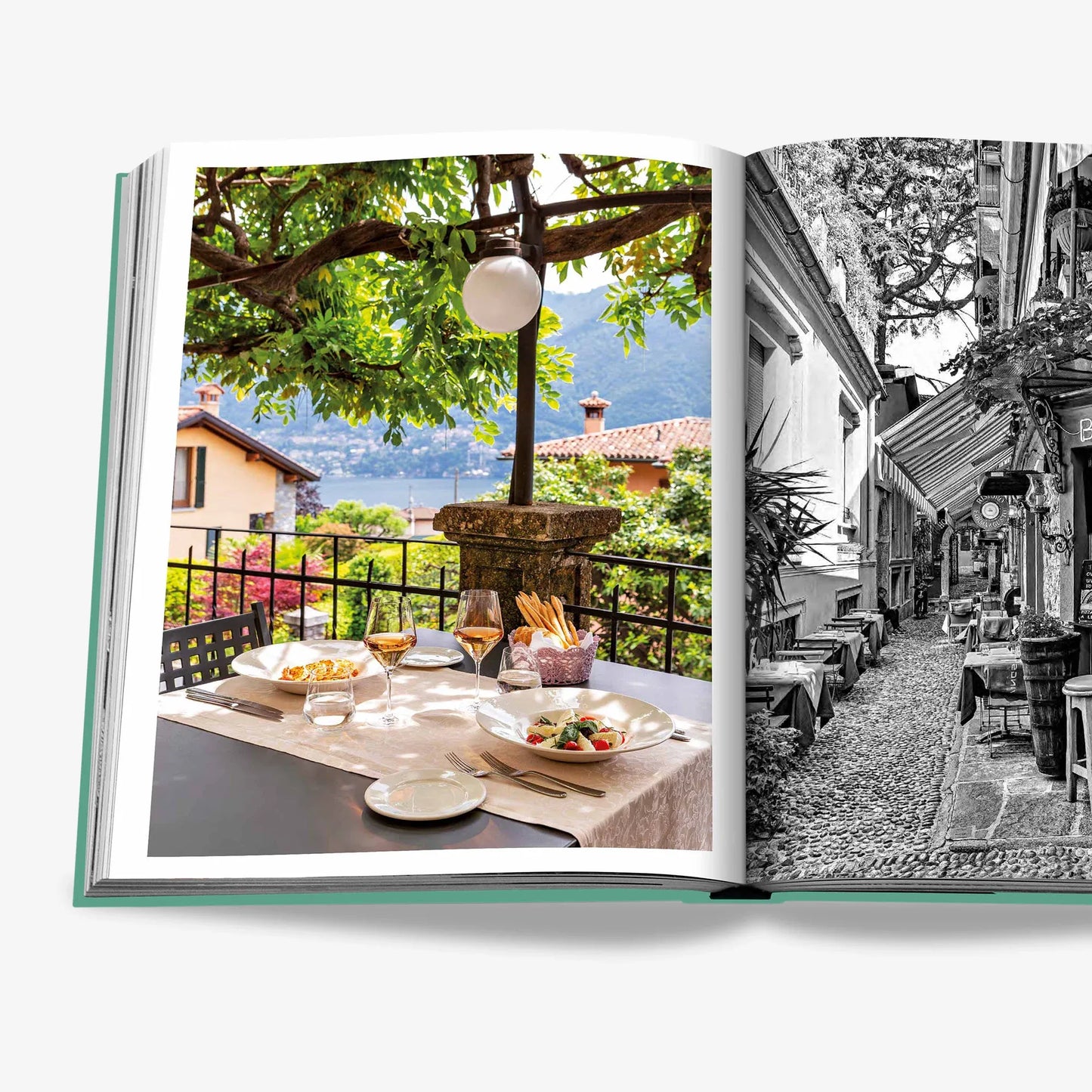 Balcon donnant sur le lac de Come dans le livre de collection Assouline Lake Como Idyll