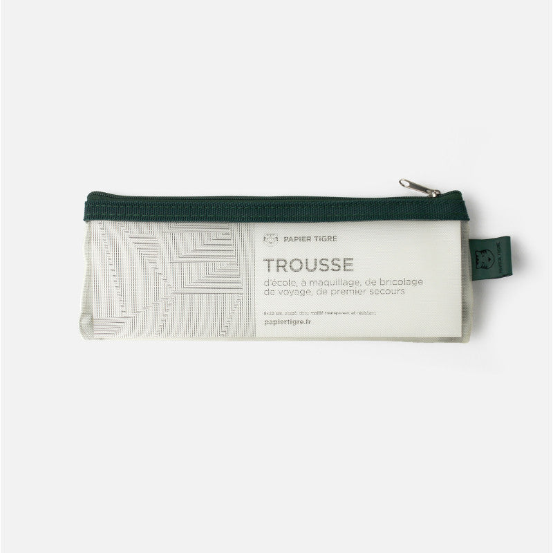 Trousse Papier Tigre Verte Transparente