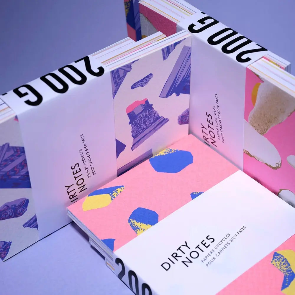 Mini carnets de notes produits à partir de 200g de papier sauvé des bennes