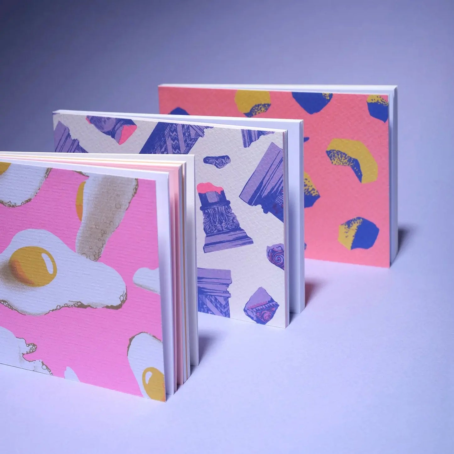 Pack de trois carnets de notes upcyclés de la marque Dirty Notes