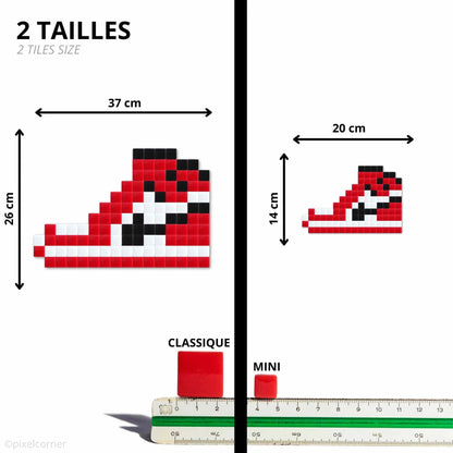 Différenets dimensions de kit de création de pixel art La Sneakers