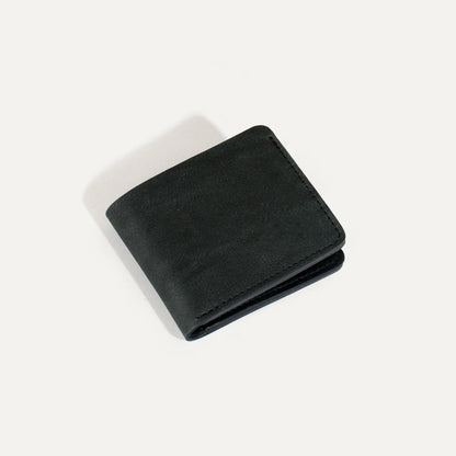 Portefeuille en cuir noir pour homme Peze de Bleu de Chauffe fermé