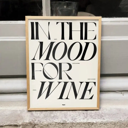 In the Mood for Wine Poster 30 × 40 cm – Studio Topo