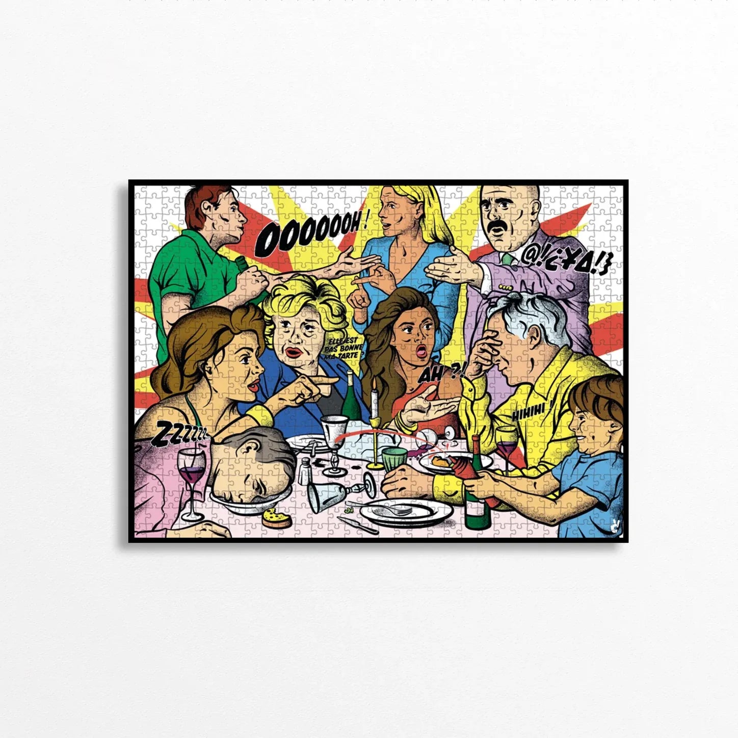 Puzzle fabriqué en France Piece and Love Si si la famille, dans le style Roy Lichtenstein