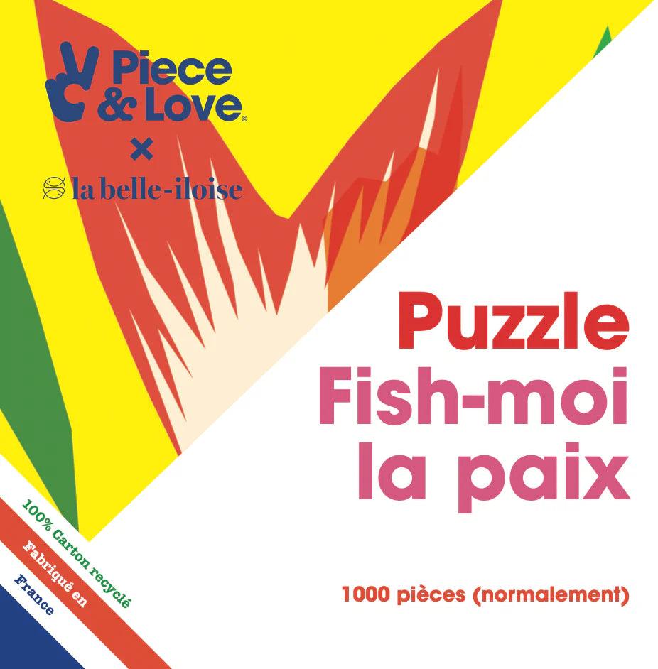 Boîte du puzzle collaboration La Belle-iloise et Piece and Love "Fish-moi la paix"