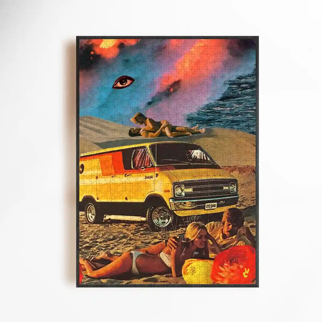 Puzzle Summer of Love de Piece & Love assemblé et enacdré