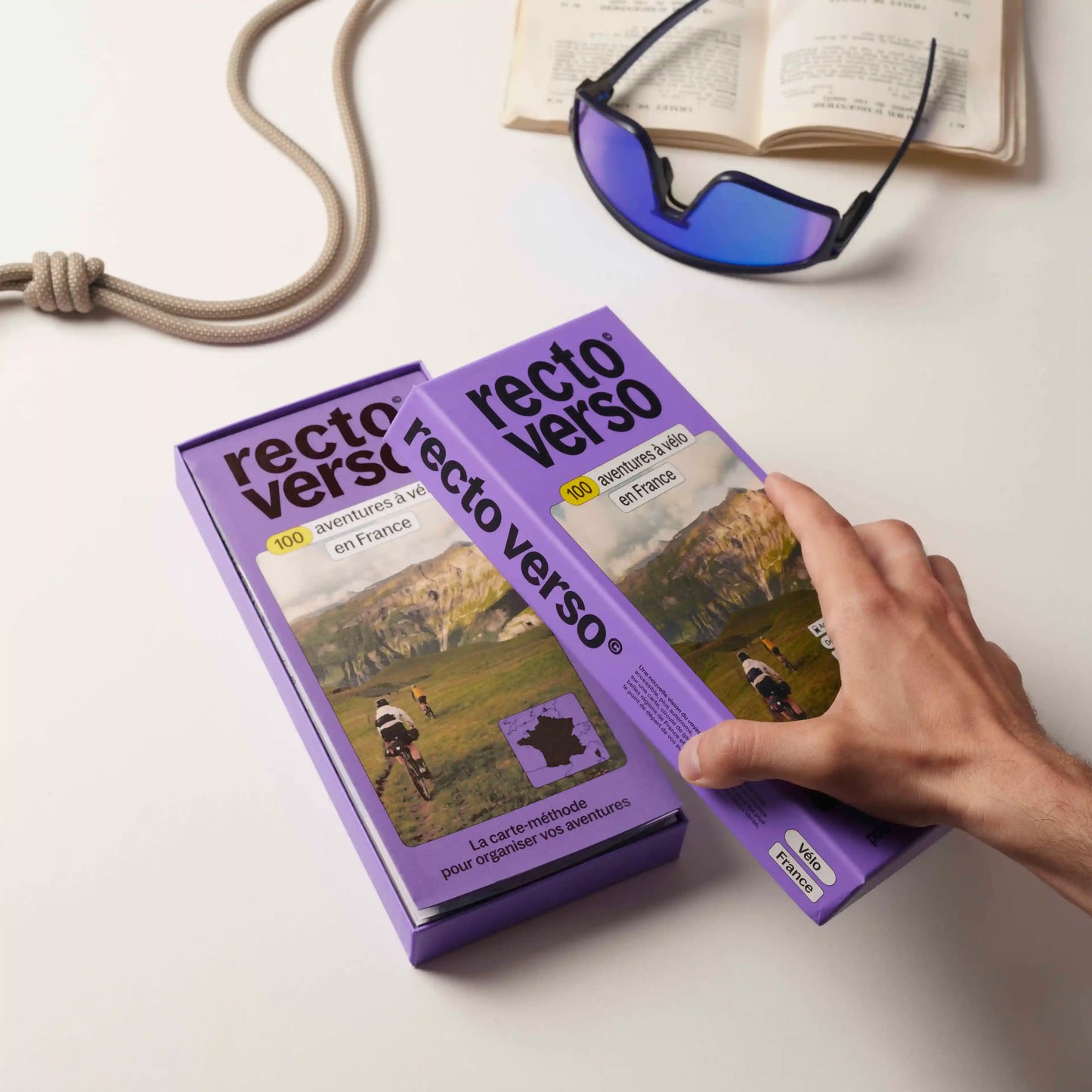 Coffret 100 aventures à vélo en France – Recto Verso