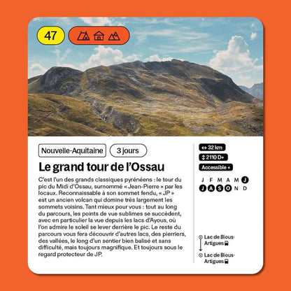 100 hikes itineraries in France Recto-Verso – car-free nature itineraries