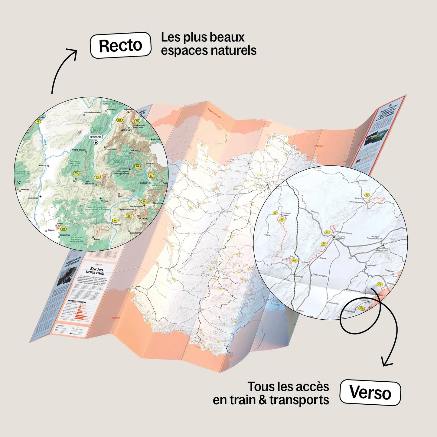 100 hikes itineraries in France Recto-Verso – car-free nature itineraries
