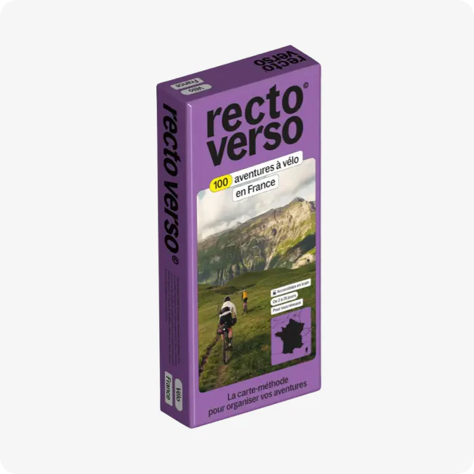 Coffret 100 aventures à vélo en France – Recto Verso