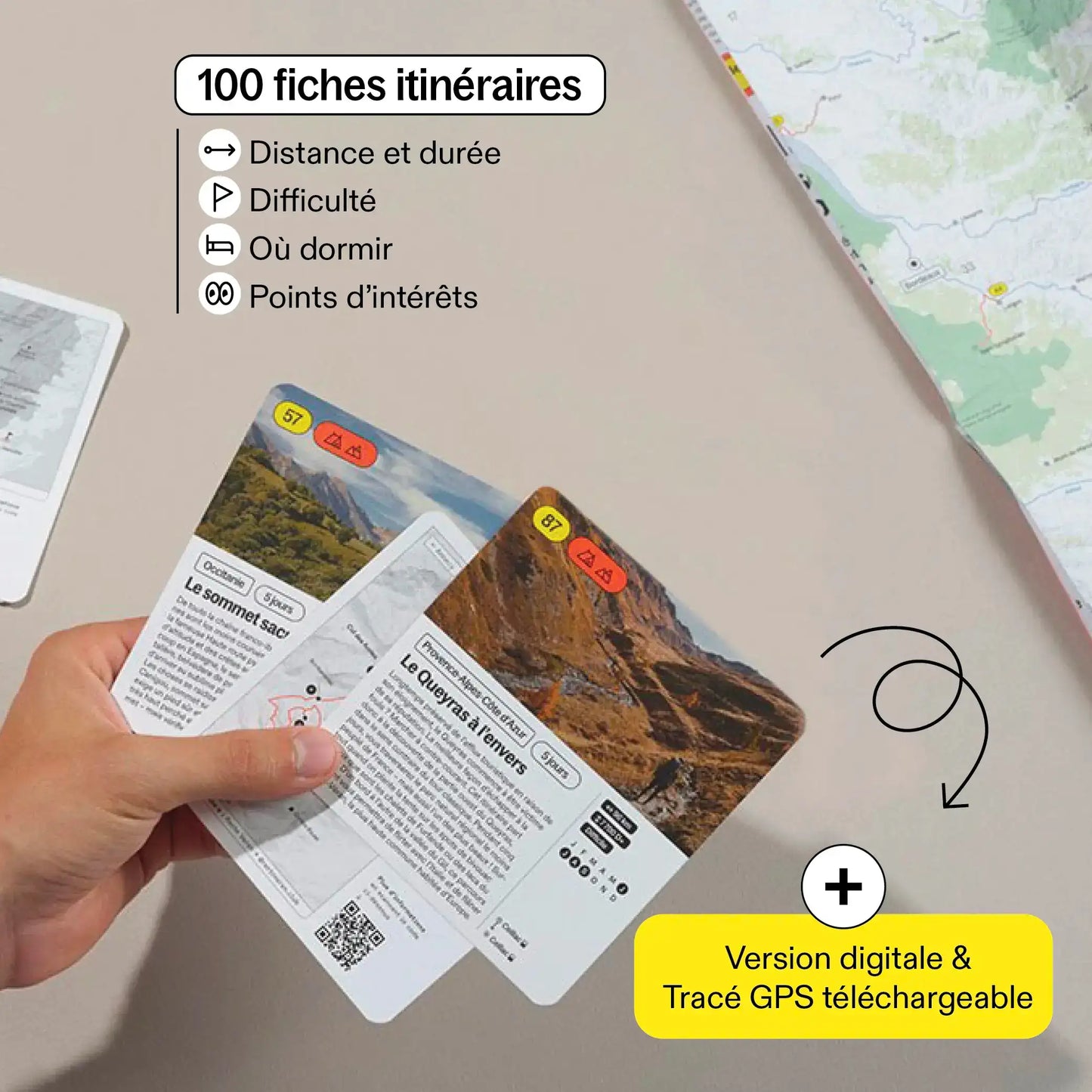 100 hikes itineraries in France Recto-Verso – car-free nature itineraries