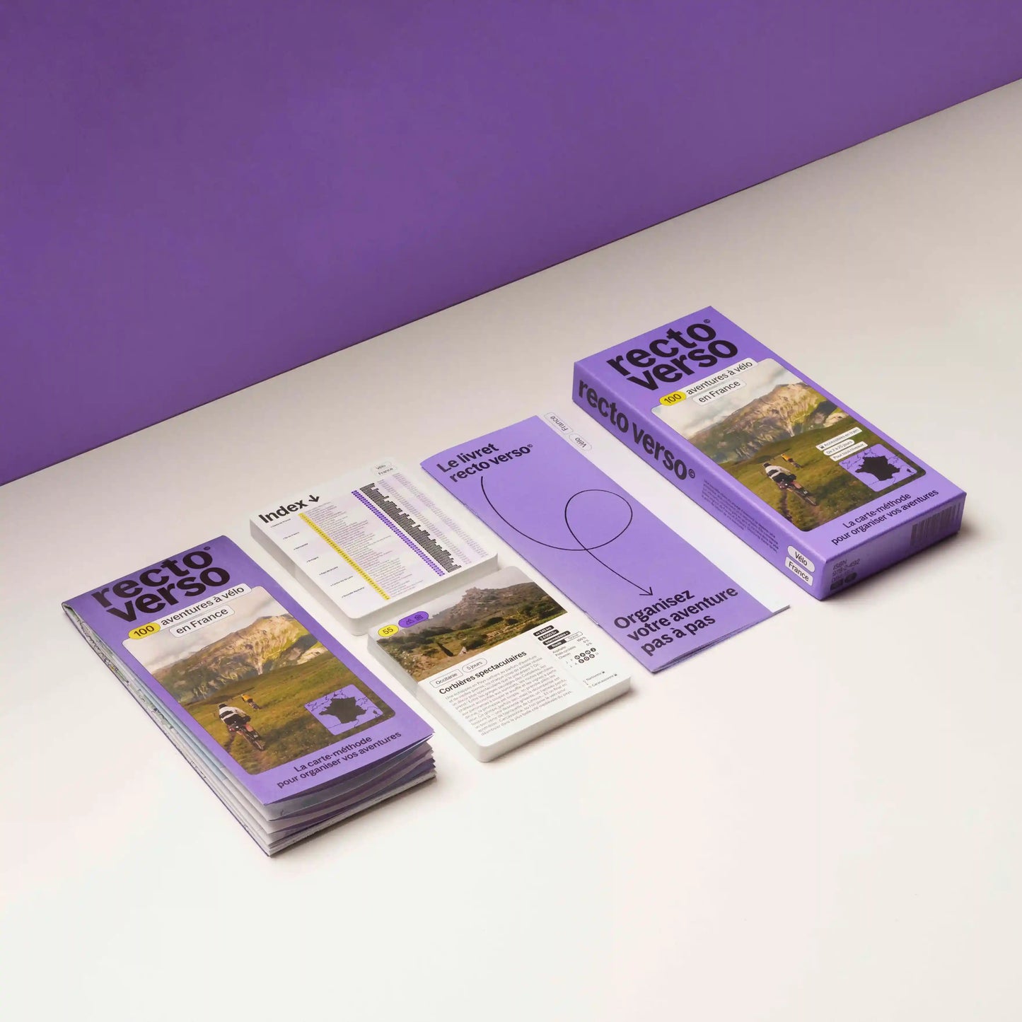 Coffret 100 aventures à vélo en France – Recto Verso