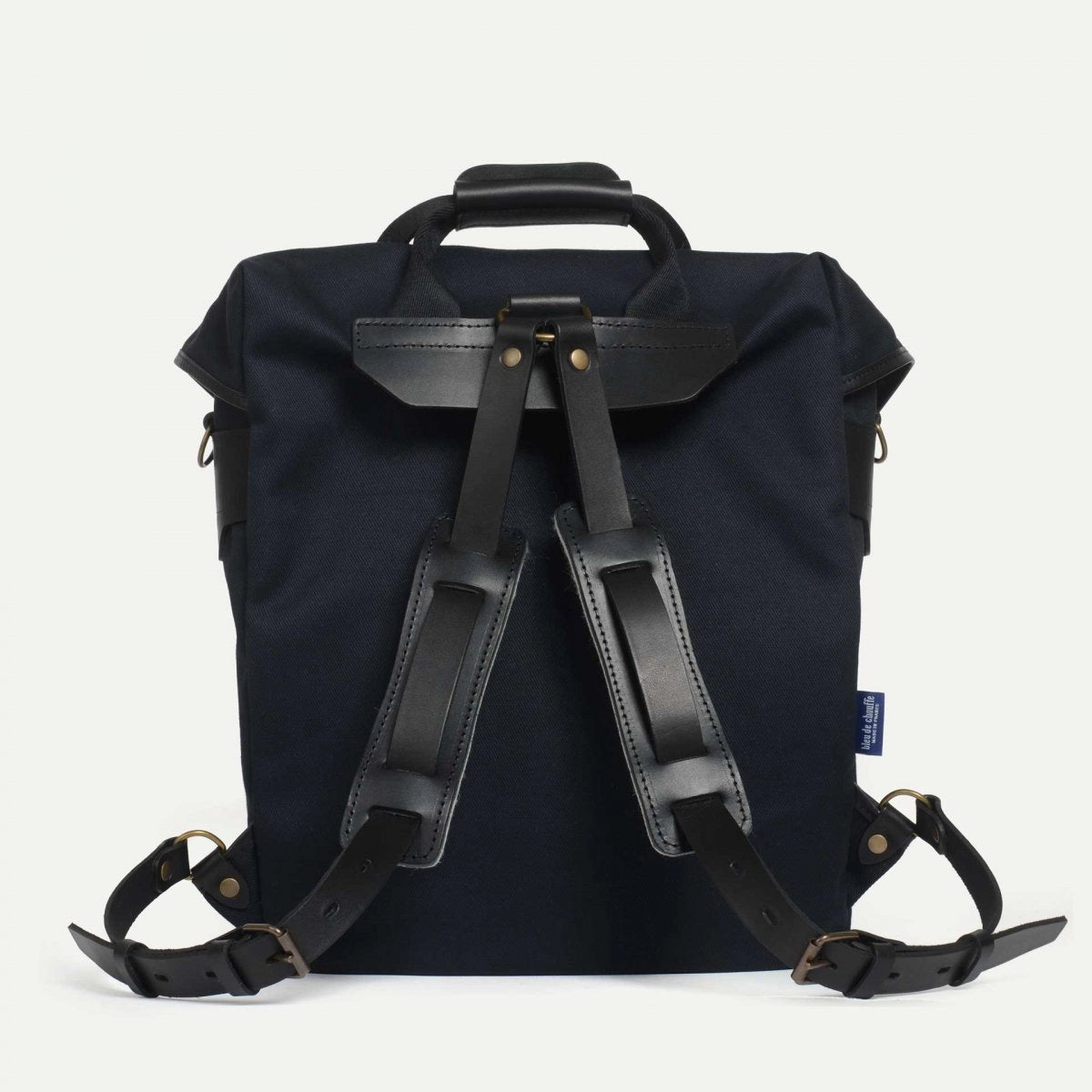 bleu de chauffe convertible leather trimmed canvas backpack Chiloé – – Made in France in and The Larache Small Rucksack protest Size:VSS-S-724M Spinning