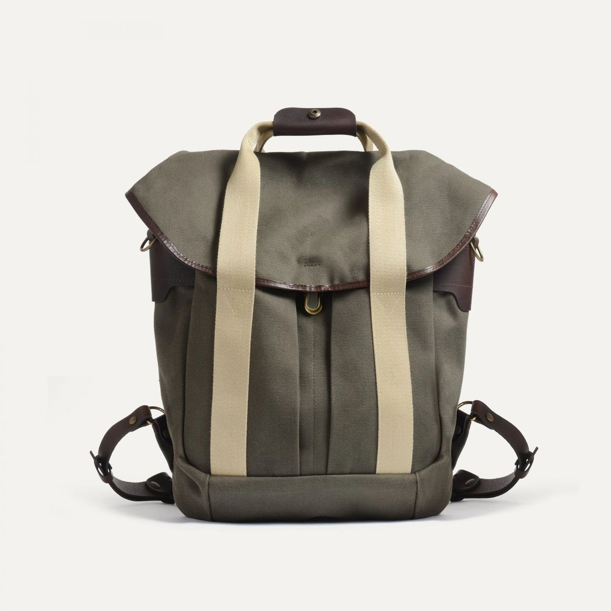 canvas and leather business backpack Waterproof Travel Full Grain Canvas Laptop Backpack Flap Cover Camera Backpack and secured with solid brass hardware Canvas and Leather Backpack -