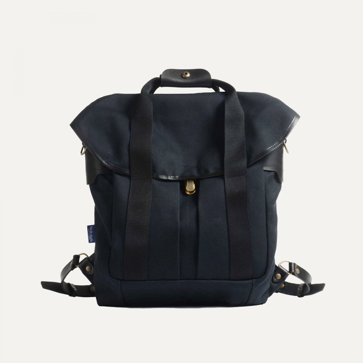 Chiloé Business Bag – Bleu de Chauffe – Canvas and Leather Made in France – Kiplé