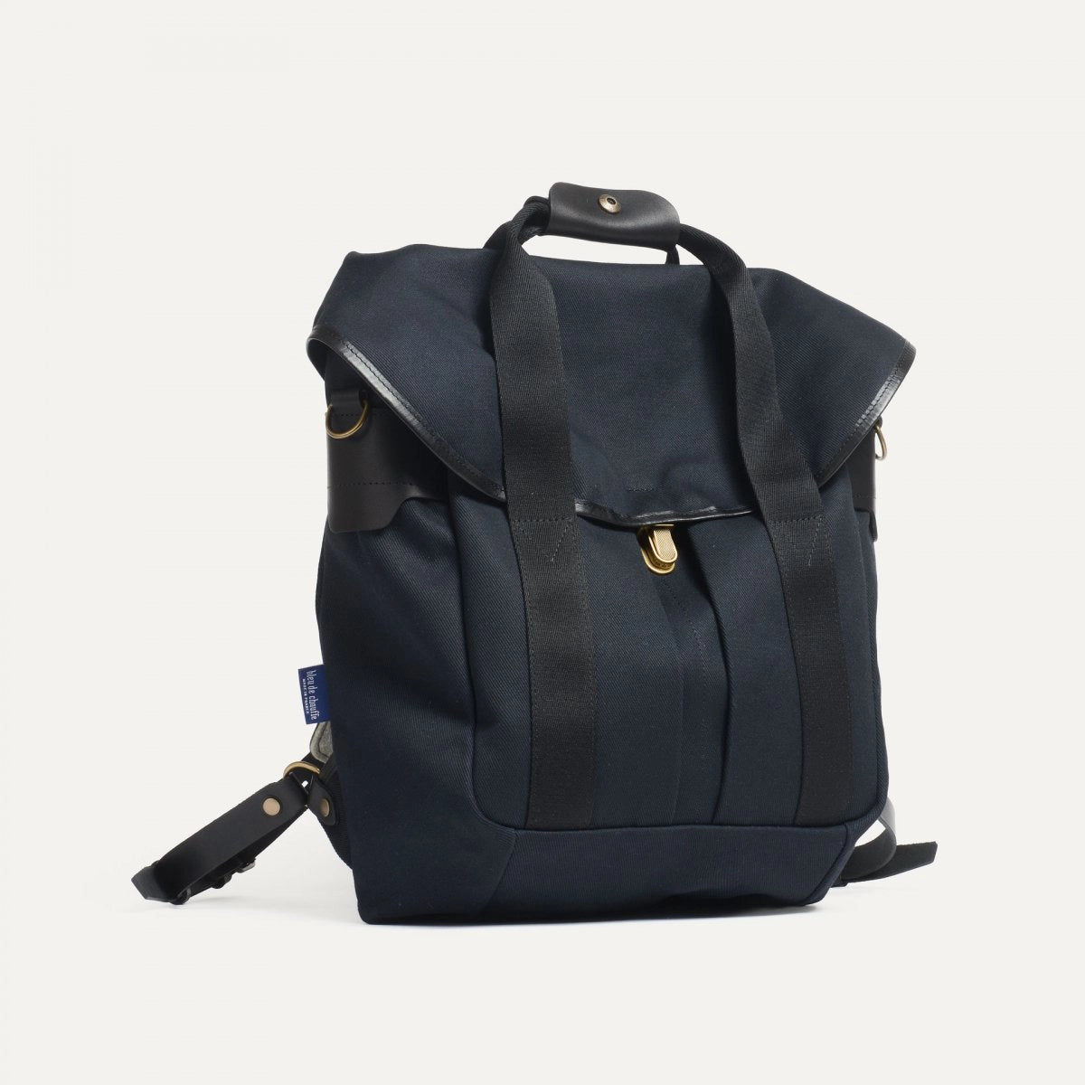 Chiloé Backpack – Bleu de Chauffe – Made in France in canvas and leather